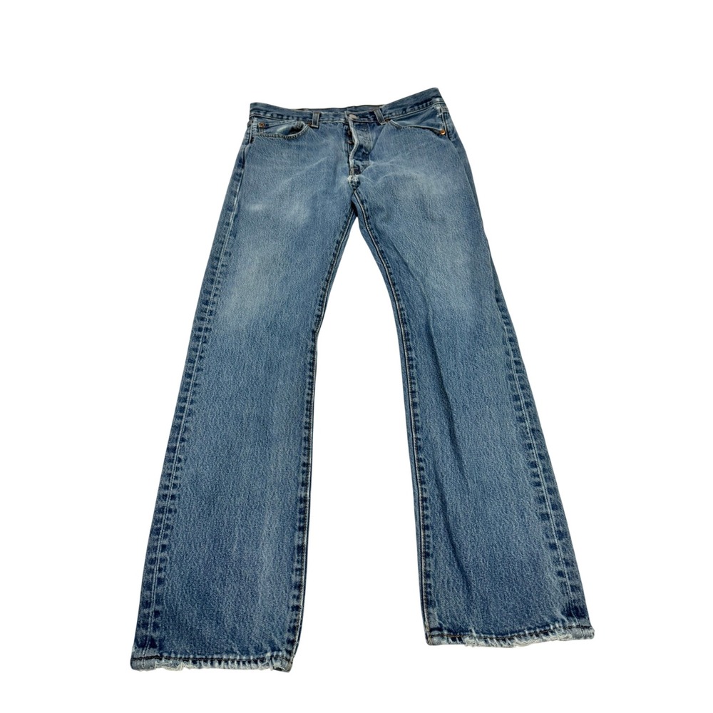 Vintage Levis 501 Mens Button Fly Straight Leg Jeans Medium Wash 32x30